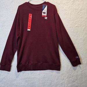 Champion Mens Red Sweatshirt Sz M Crew Neck Sports Pullon Unisex Gorpcore